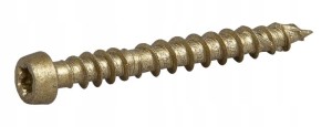 Wkręt tarasowy Essve 4.8 x 55 mm C4 złoty 250 szt